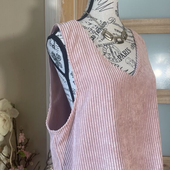 Motel Pink Pinafore Overall Style Dress Size M - Picture 4 of 7